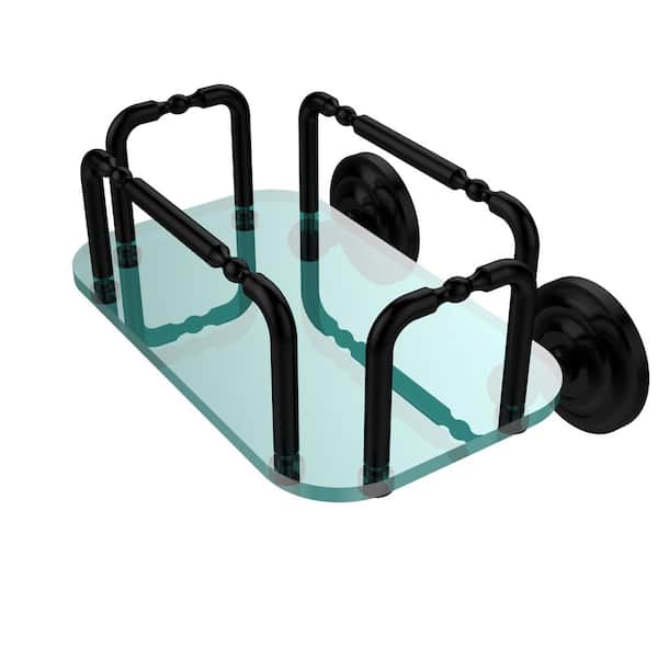 Que New Wall Mounted Guest Towel Holder in Matte Black