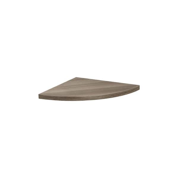 Dolle 12 in. x 12 in. x 3/4 in. Driftwood Lite Corner Shelf