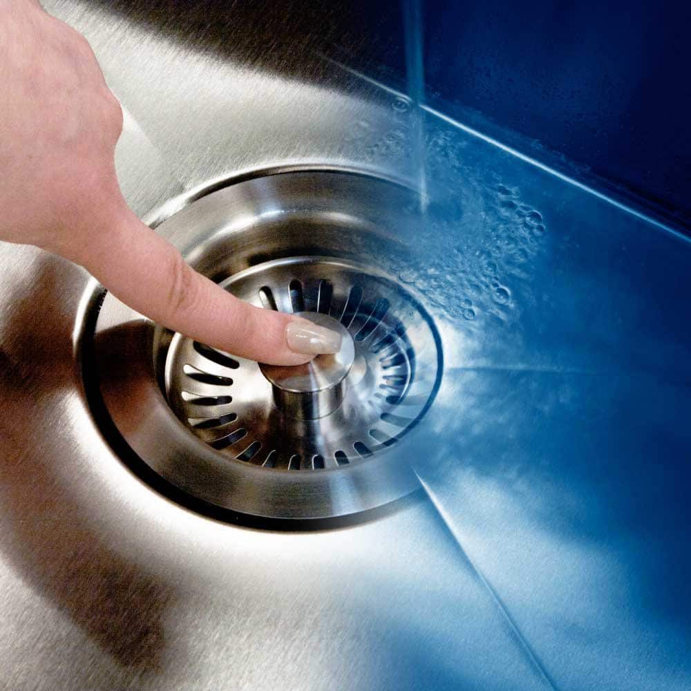 EZ Grip Stainless Steel Push-Pop Kitchen Sink Strainer, 3.5 inch