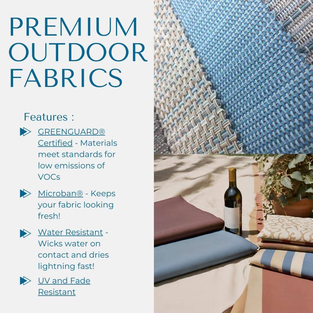Blue Powder Coated Steel Orbital Rocking Lounger with Cushions