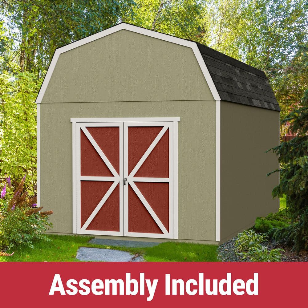 Pro Assembled Braymore 10 ft. x 16 ft. Wood Barn Storage Shed with Floor and Smartside - Driftwood Shingle (160 sq. ft.) price history on PriceWatchPro