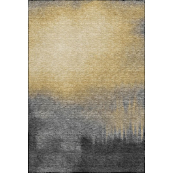 Mayfield Premium Machine Washable Abstract AMF2420 Granite 10 ft. x 14 ft. Area Rug