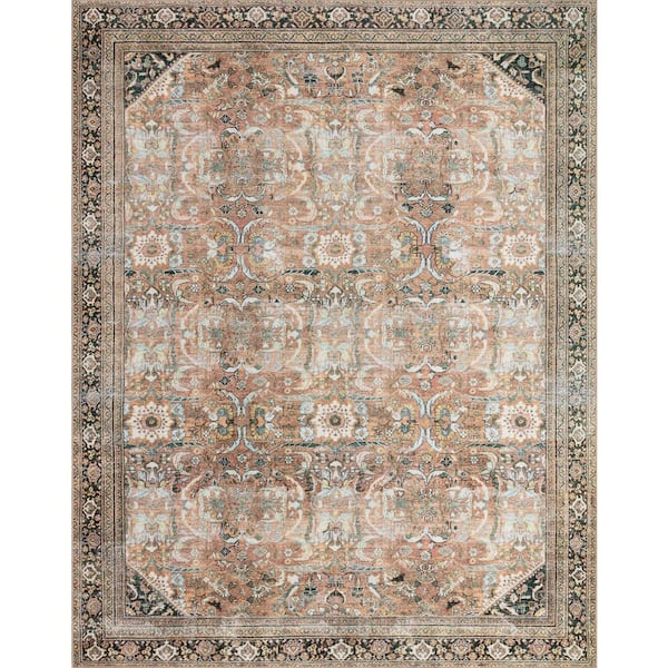 Photo 1 of Wynter Auburn/Multi 7 ft. 6 in. x 9 ft. 6 in. Traditional 100% Polyester Pile Runner Rug