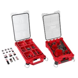 SHOCKWAVE Screw Driver Bit Set with PACKOUT Case and Big HAWG Carbide Hole Saw Kit (109-Piece)