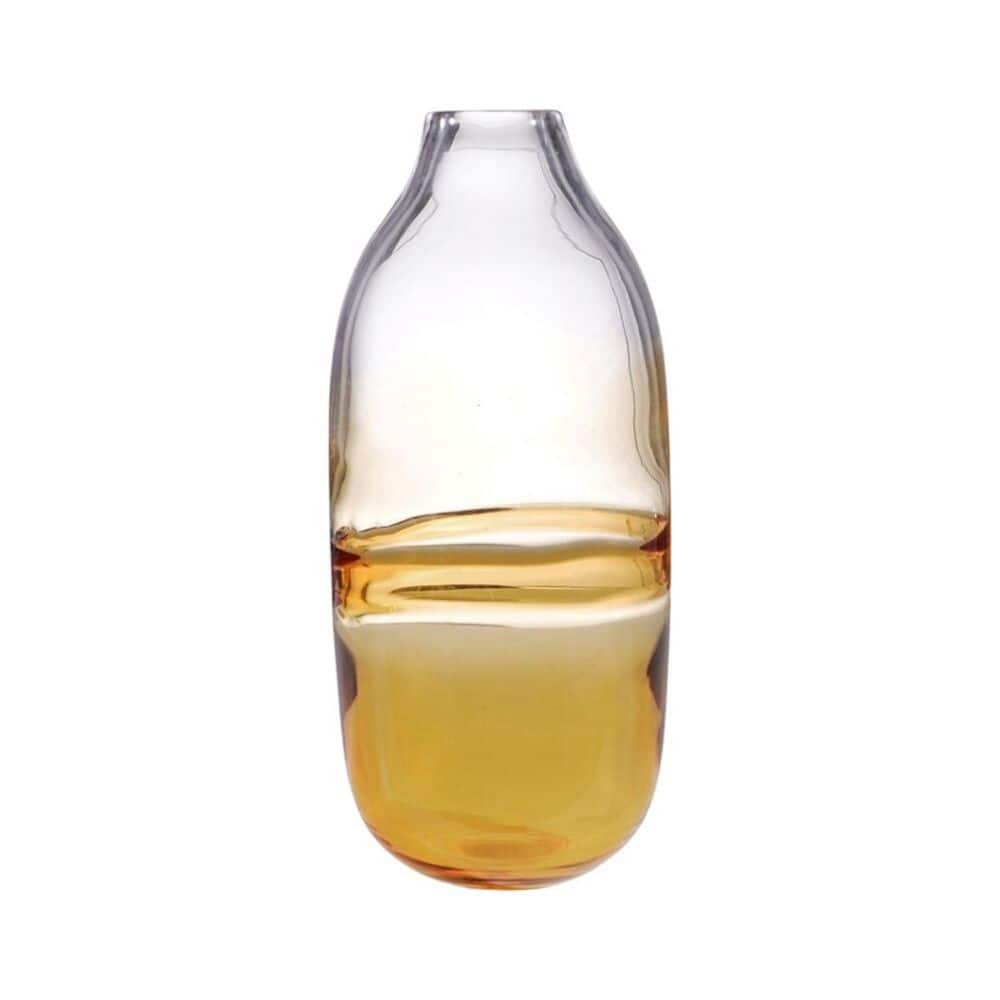 HomeRoots Set of Two 9 in. H Translucent Clear Glass Cylinder Table ...