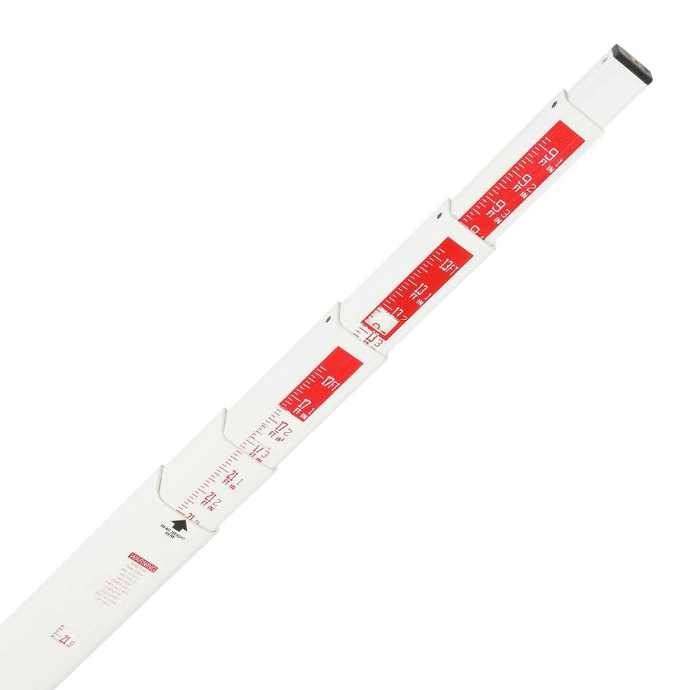 25-Foot Telescoping Fiberglass Grade Rod with Easy-Read Graduations