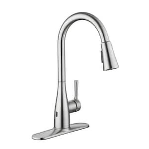 Sadira Touchless Single-Handle Pull-Down Sprayer Kitchen Faucet with TurboSpray and FastMount in Stainless Steel