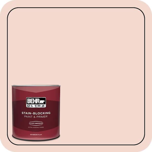 BEHR ULTRA 1 qt. #200E-1 Possibly Pink Extra Durable Flat Interior Paint & Primer