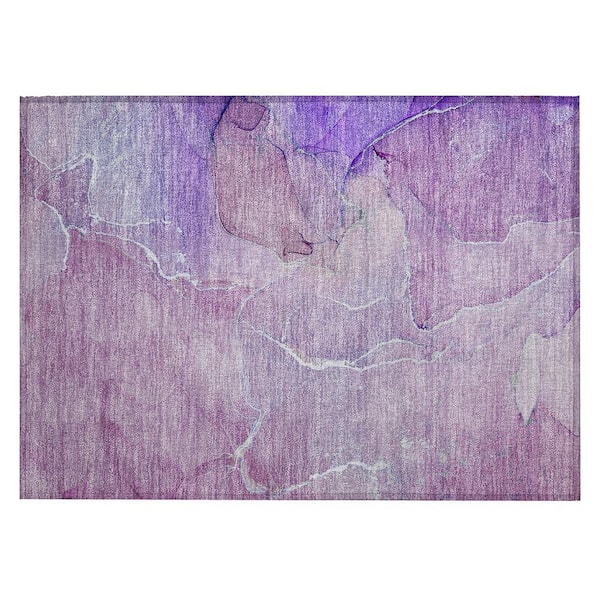Chantille ACN511 Purple 1 ft. 8 in. x 2 ft. 6 in. Machine Washable Indoor/Outdoor Geometric Area Rug