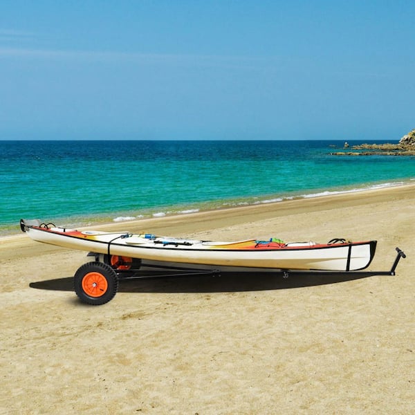 Boat Trailer Dolly, 420 lbs. Load Capacity, Carbon Steel Trailer Hitch Mover Adjustable for Kayak Motorboat Fishing