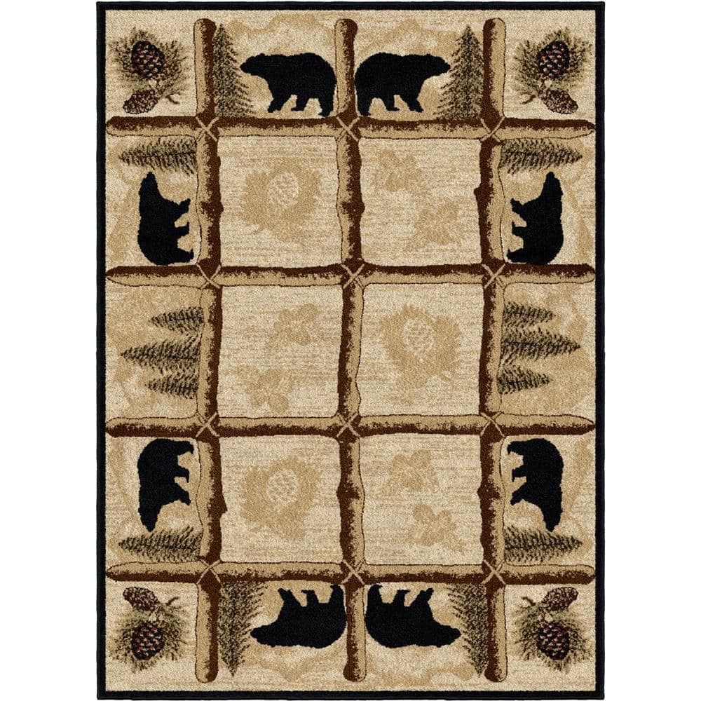 Mayberry Rug Hearthside Toccoa Lodge Multi 2 ft. x 3 ft. Woven Animal ...