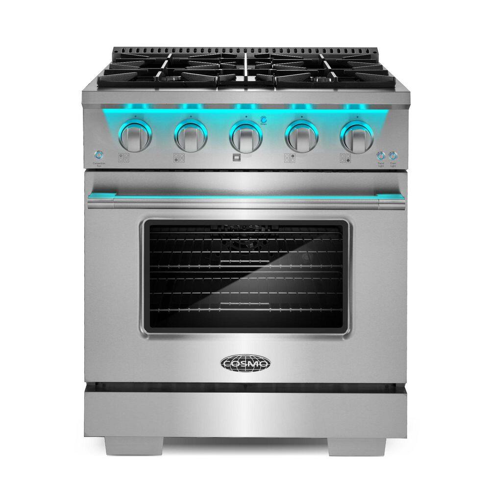 30 in. Vista Collection 3.5 cu. ft. Gas Range, 4 Burners, Convection Oven, LED Light Panel, in Modern Stainless Steel price history on PriceWatchPro