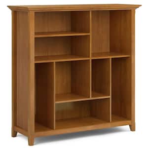 Amherst 44 in. H Light Golden Brown Solid Wood 4-Shelf Multi Cube Bookcase and Storage Unit