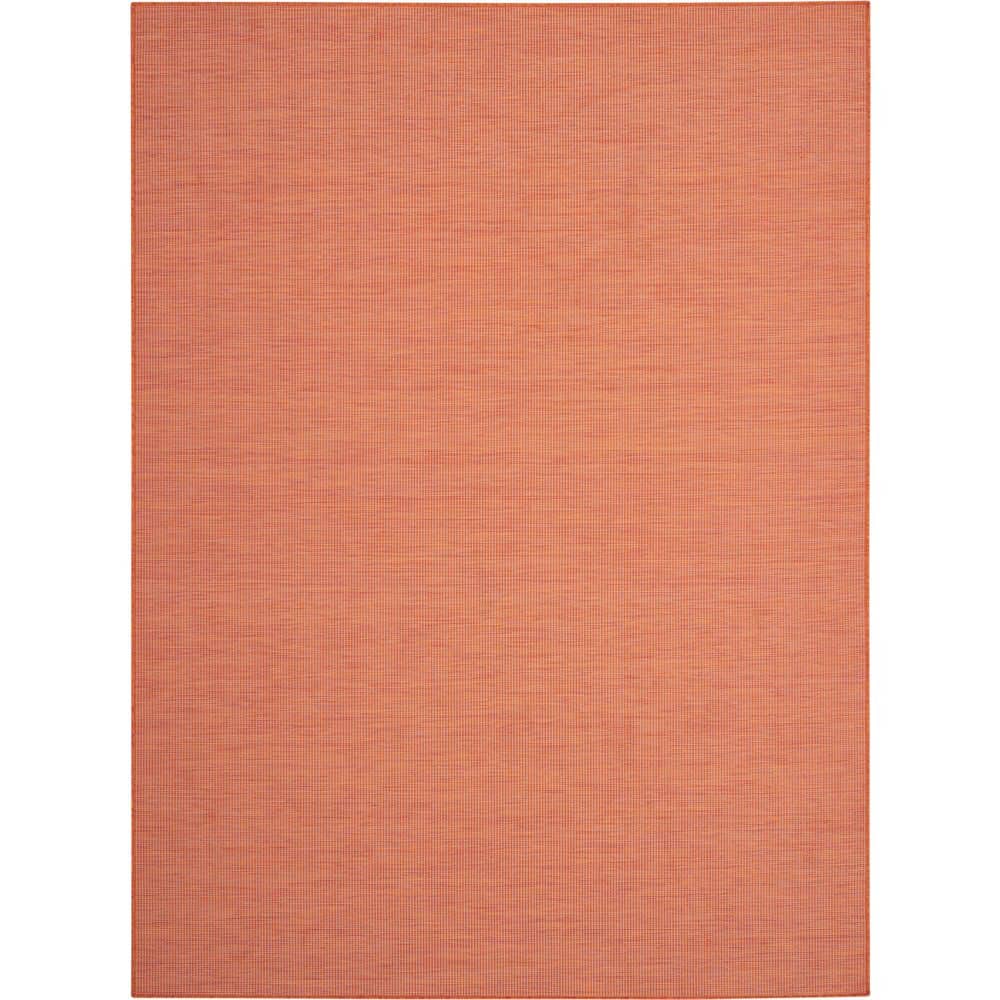 Positano Elegance Terracotta Flat-Weave 7' x 10' Synthetic Rug