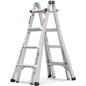17 ft. Multi-Position Foldable Multi-Functional Aluminum Alloy Ladder A-Type Ladder Straight Ladder for Home