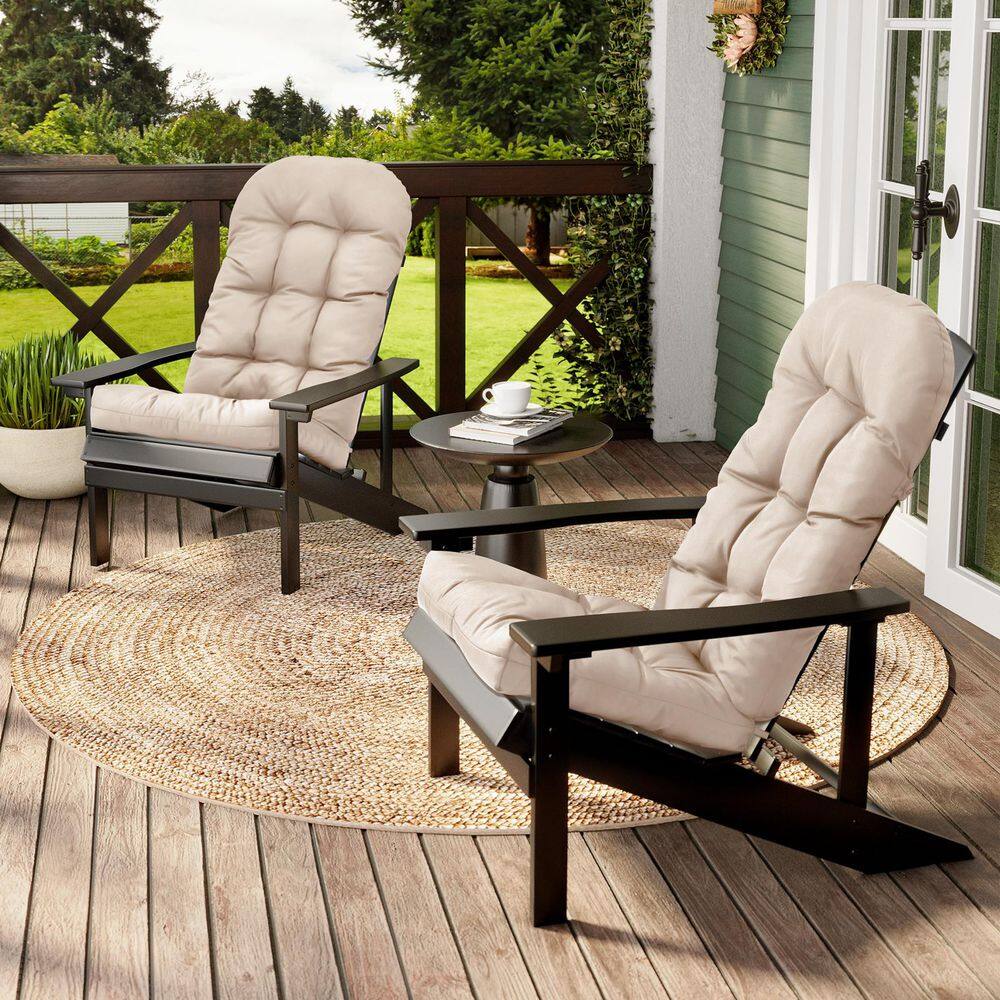 2 Pieces Anti-Slip Outdoor Adirondack Chair Cushions 50 in. x 20 in. x 4 in. Replacement Patio Chair Cushions in Beige price history on PriceWatchPro