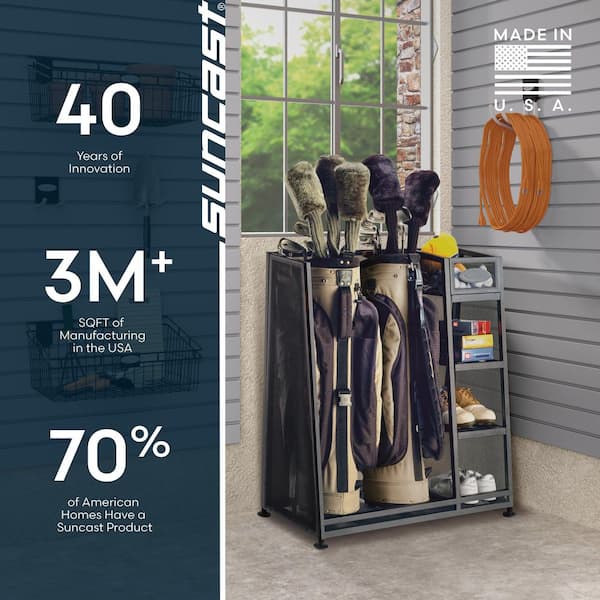 Suncast Black Steel Golf Club Organizer GO3216D - The Home Depot