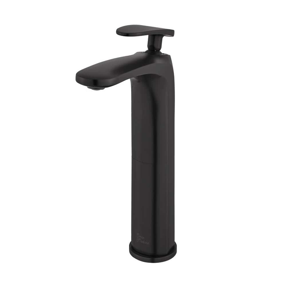 Sublime Matte Black Brass Single-Handle Bathroom Faucet