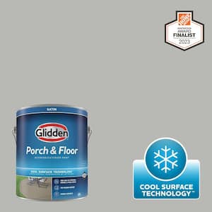 1 gal. PPG1009-4 Gray Stone Satin Interior/Exterior Porch and Floor Paint with Cool Surface Technology