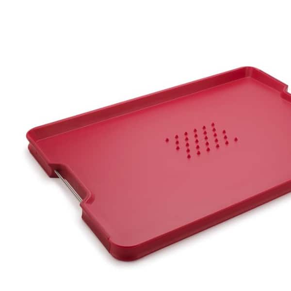 Joseph Joseph Cut&Carve Plus Multi-function Red Cutting Board