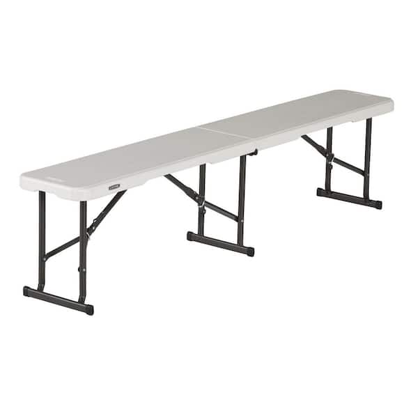 Almond Resin 6 ft. Fold-In-Half Bench