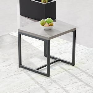 Valenta Gray Table Shape Metal Outdoor Side Table