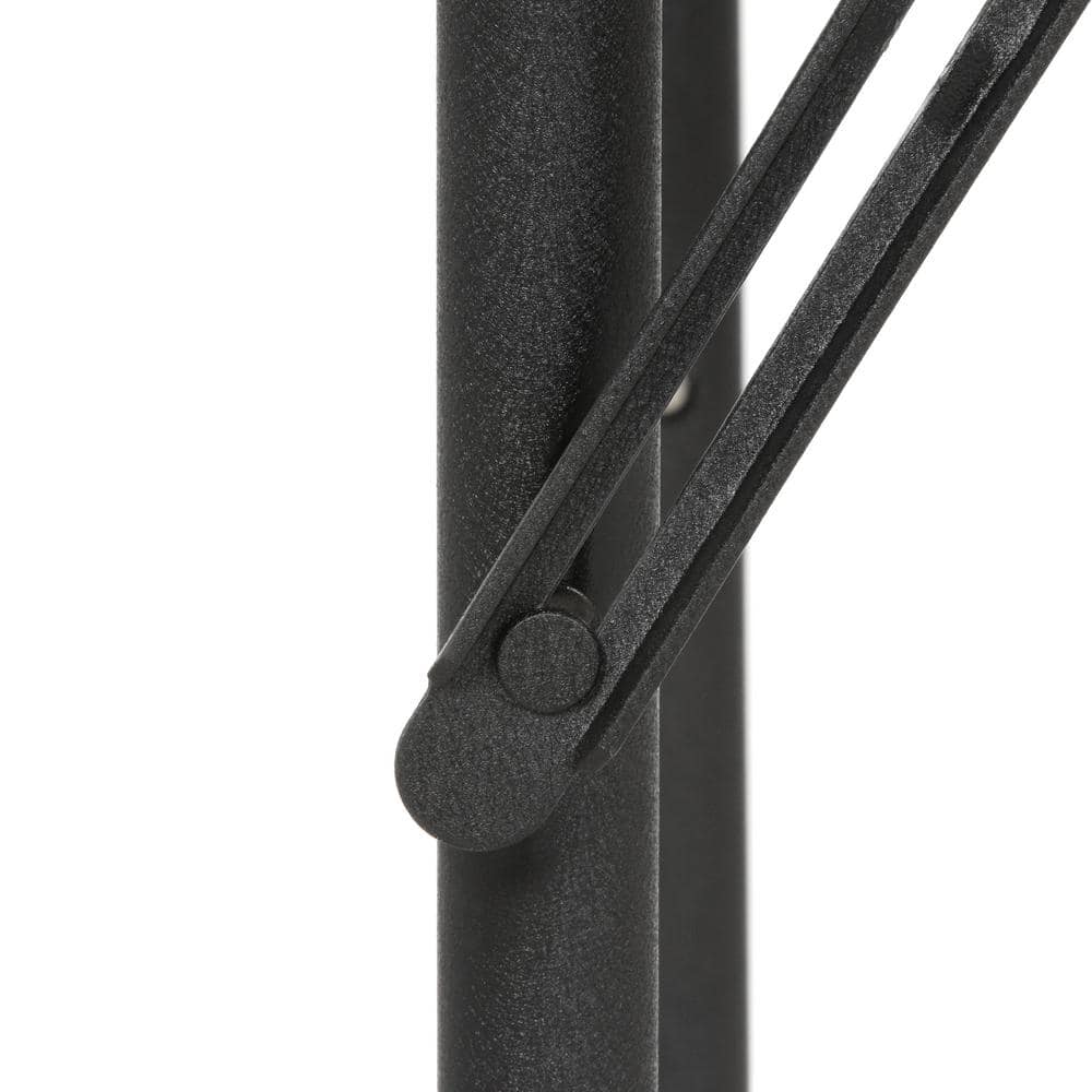 Adjustable Height Black PVC Multipurpose Folding Table 20" x 48"