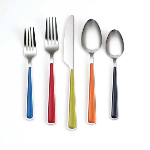 Details about / FIESTA Multi-color Merengue 20pc Flatware Set Brand New! 4 X 5 Pc Settings