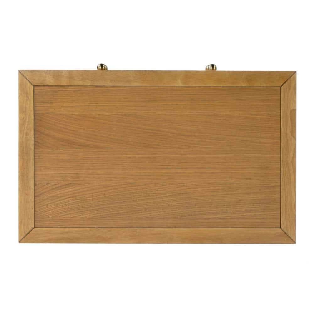 Natural Acacia Wood 2-Drawer Nightstand with Open Shelf