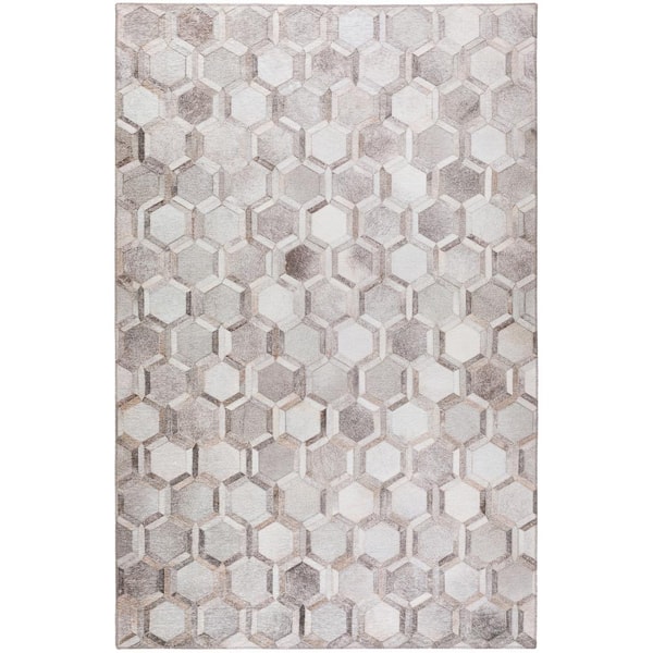 Laredo Grey 10 ft. x 14 ft. Indoor/Outdoor Washable Rug