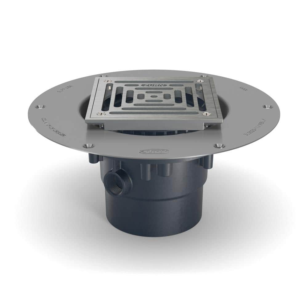 9.85 in. Stainless Steel Top Assembly, Adjustable with Deck Plate and 2 in. x 3 in. Outlet, Floor Drain price history on PriceWatchPro