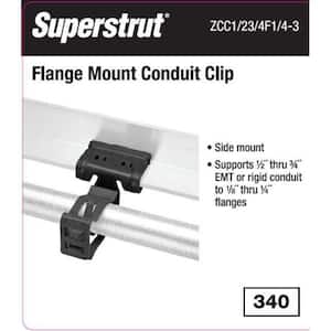 Flange Horizontal Mount Conduit Clips (5-Pack) - Strut Fitting