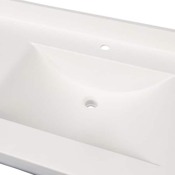 D Solid Surface Vanity Top With Sink, 43 Bathroom Vanity Top