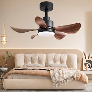 28 in. LED Indoor Ceiling Fan with Remote and Adjustable 3 Color Temperature, Reversible Motor