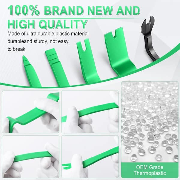 Car Trim Removal Tool Set Hand Pry Bar Panel Door Interior Clip Kit For Panel Di - Foto 3