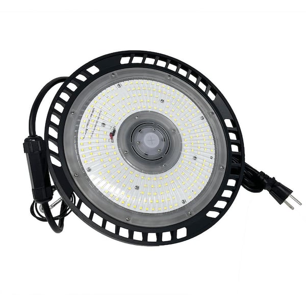 LEDone 1 ft. Round 150-Watt Equivalent Integrated LED Dimmable Aluminum Alloy Black High Bay Light, 3000K-5000K