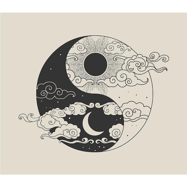 RoomMates Black Yin Yang Tapestry Wall Decor Product Type TAP5400LG ...