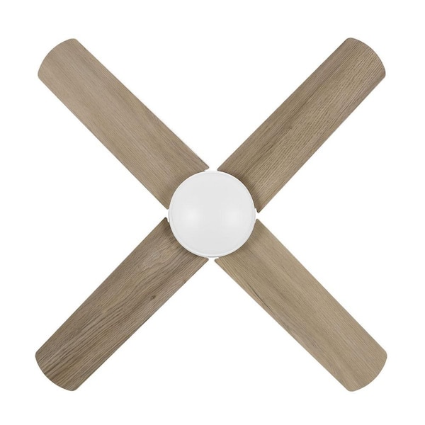 Hampton Bay Cardiff 42 in. Matte White Flush Mount Standard Indoor