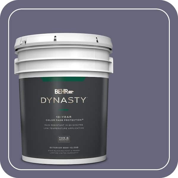BEHR DYNASTY 5 gal. #640F-6 Enchanted Evening Semi-Gloss Exterior Stain ...