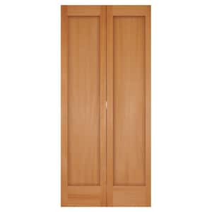 24 in. x 80 in. 1 Panel Shaker Solid Core Unfinished Fir Wood Interior Bifold Door with Hardware