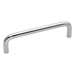 Wire Pulls Pull 4 in. (102 mm) Center to Center Chrome Finish Modern Brass Bar Pull (1-Pack )