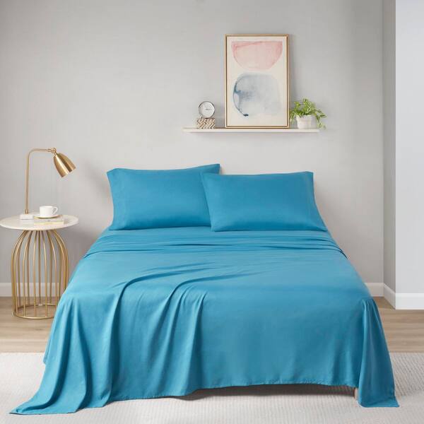 Intelligent Design Microfiber 3-Piece Teal Polyester Twin All Season Soft Touch Sheet Set