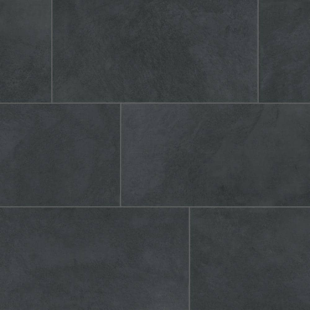 Daltile Indoterra Volcanic Ash 12 in. x 24 in. Matte Porcelain Concrete ...