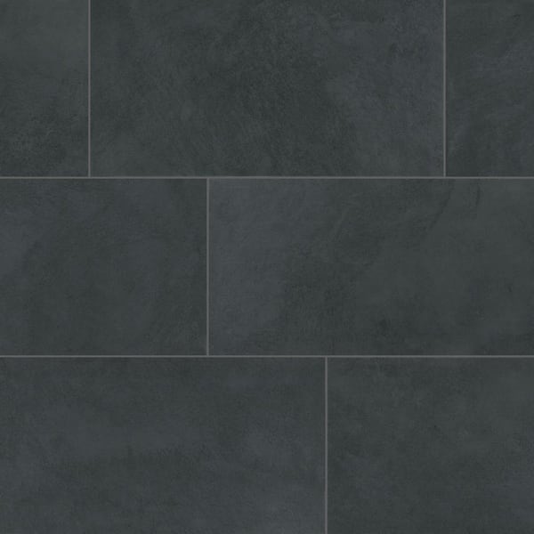 Daltile Indoterra Volcanic Ash 12 in. x 24 in. Matte Porcelain Concrete ...