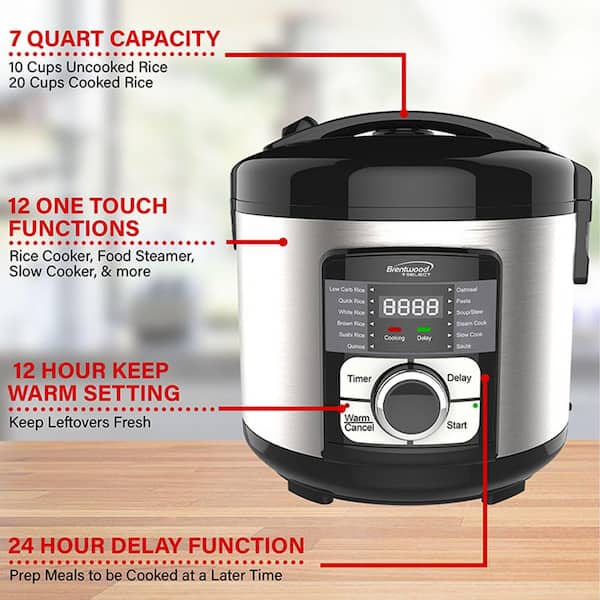 Brentwood 4 Cup Rice Cooker In Black : Target