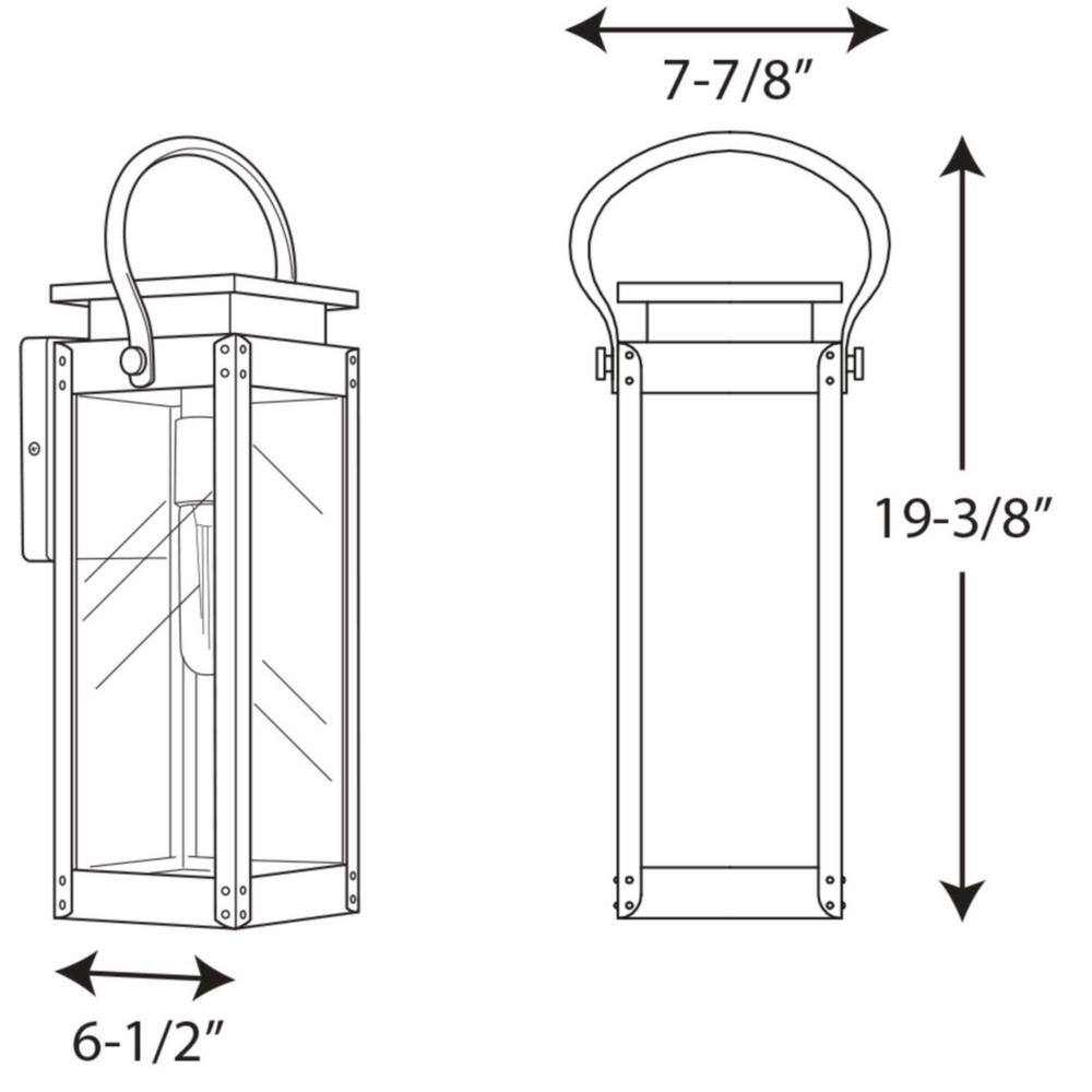 Union Square Stainless Steel Lantern Sconce with Clear Glass