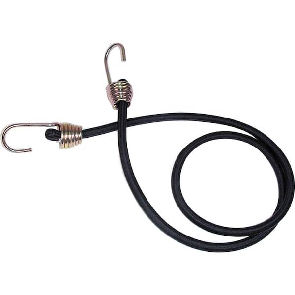 Keeper 48 in. Black Bungee Cord with Dichromate Hook
