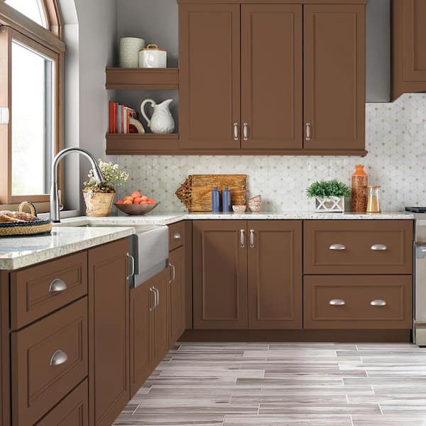 1 qt. #SC-110 Chestnut Satin Enamel Interior/Exterior Cabinet, Door & Trim Paint