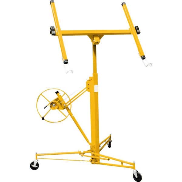 Details about   11' Drywall Rolling Lifter Panel Hoist Jack Caster Construction Lockable Tool 