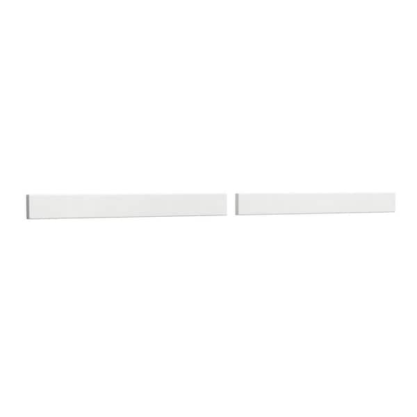 Wyndham Collection 60 in. W Quartz Vanity Backsplash in White